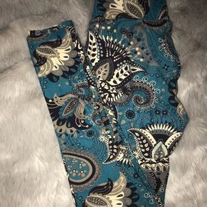 Unicorn blue paisley Lularoe leggings
